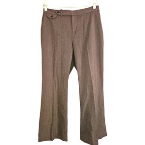 Ralph Lauren brown taupe wool trousers dress pants Womens 14 W